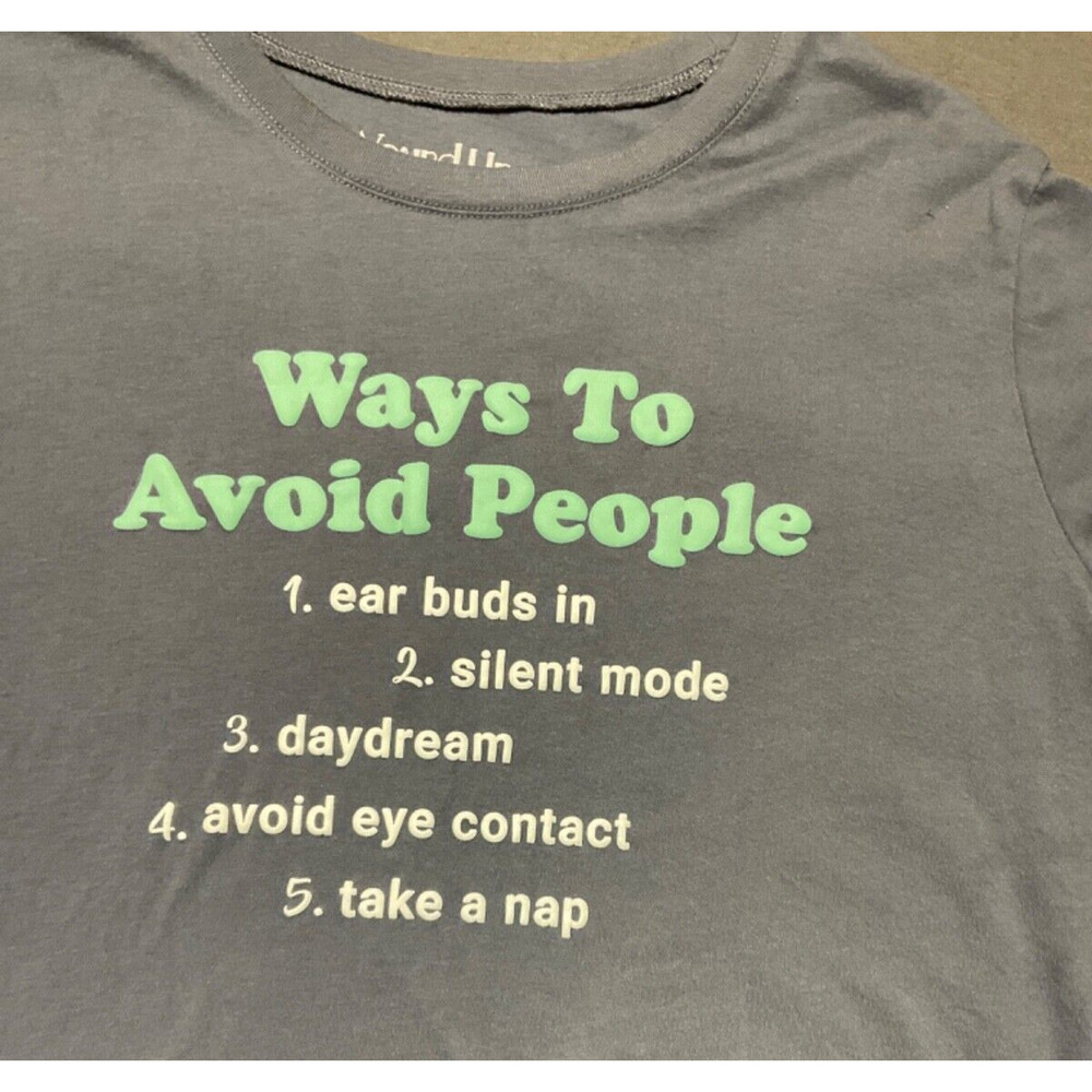 Wound Up Ways to Avoid People Graphic Tee Shirt XXL Casual Humor